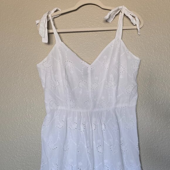 White Maxi Cotton Sundress - Picture 2 of 15